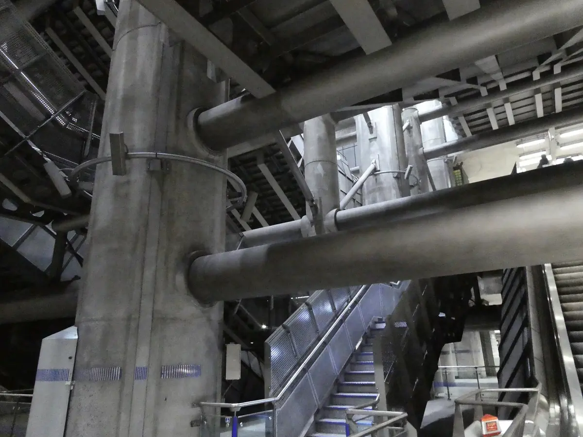 Inside Westminster station